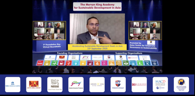 9.Mukundan at Mervyn King Academy Roundtable on SDGs in Asia